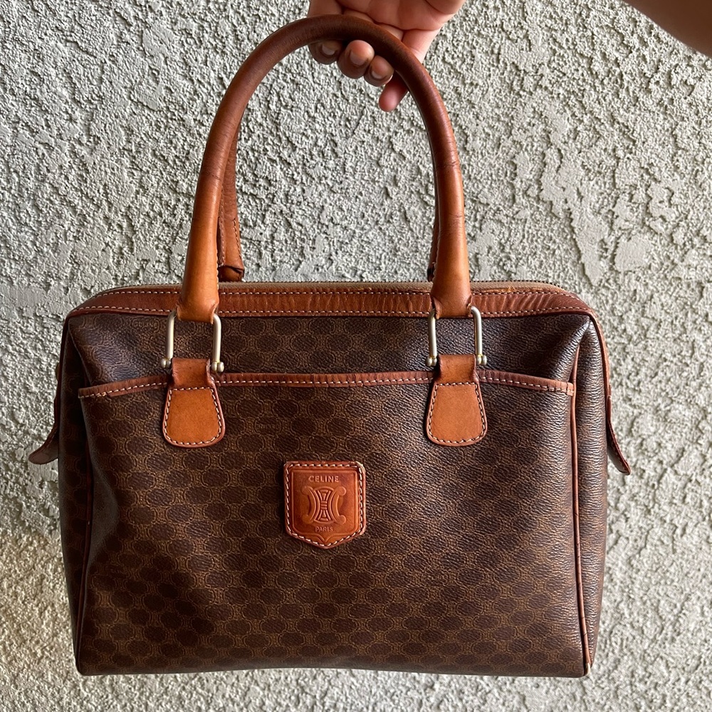 Celine Macadam pattern Boston handbag